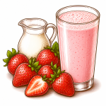 Jugo de Fresa con Leche