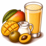 Jugo de Mango con Lúcuma + Leche
