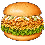 Pollo Deshilachado (Deshilachado + lechuga + papas + cremas)